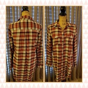 👚Rubbish Plaid Blouse SZ L